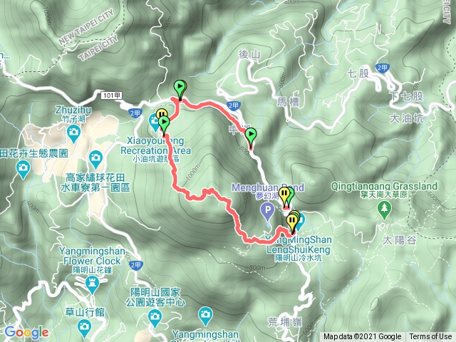 小油坑-七星山-冷水坑-人車分道-回小油坑