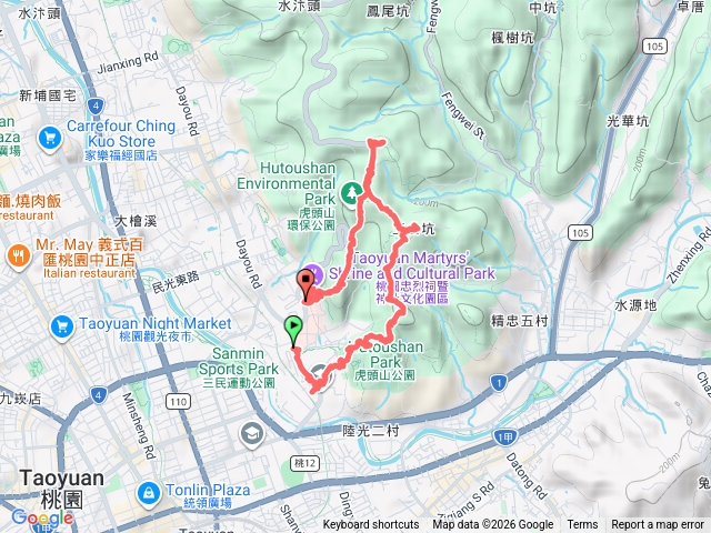 桃園虎頭山（孔廟＞三分山＞五分山＞虎頭山＞桃園神社＞忠烈祠）預覽圖