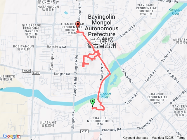 新疆庫爾勒孔雀河、人民公園
