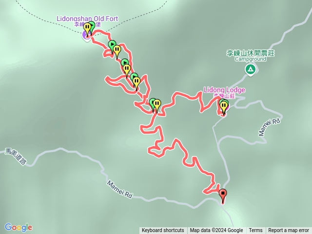 李棟山莊上李崠山古堡新路下至馬美登山口預覽圖