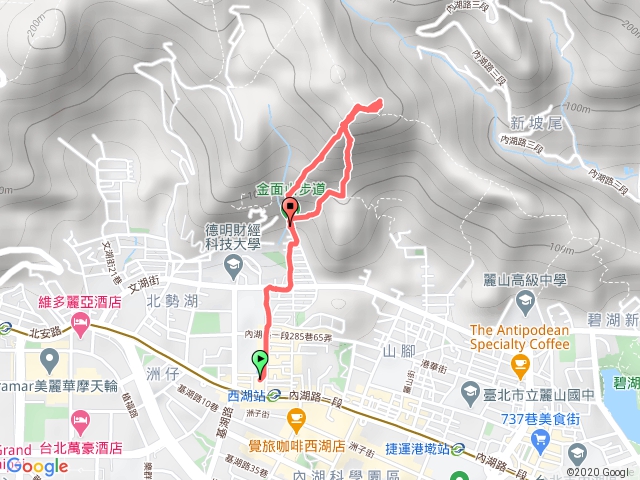 金面山步道（竹月寺支線-大岩壁-金面山主線）