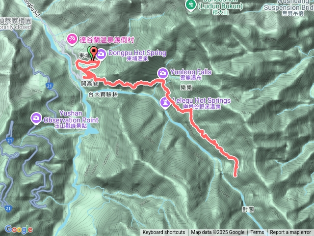 東埔上八通關到對高駐在所預覽圖