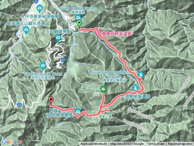 八通關上玉山（東埔、觀高坪、荖濃營地、玉山北峰、玉山主峰、玉山東峰、塔塔加登山口）