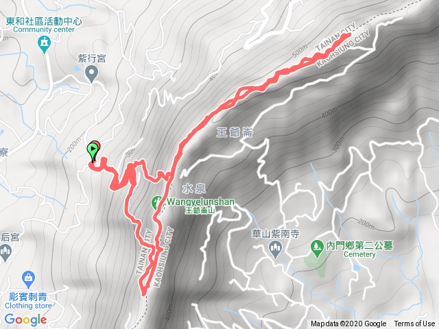 龍麟步道上王爺崙山至石松子山o型