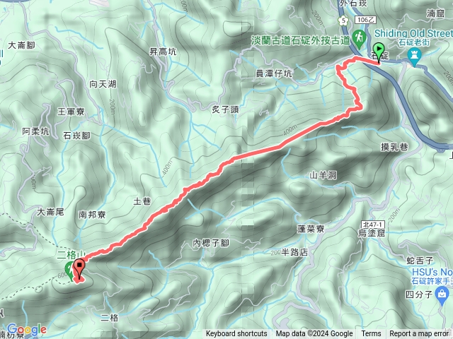 石碇進筆架二格山縱走