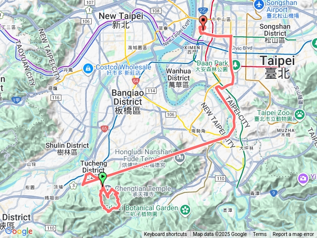火焰山、天上山、甘露寺O型