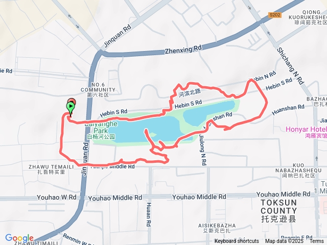 北疆晨遊：托克遜白楊河公園(北湖-九龍山-濱湖)