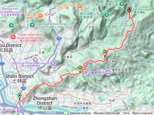 劍風縱走(劍潭山、文間山、大崙尾山、大崙頭山、梅山)