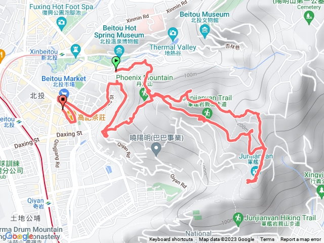 軍艦岩、丹鳳山健行