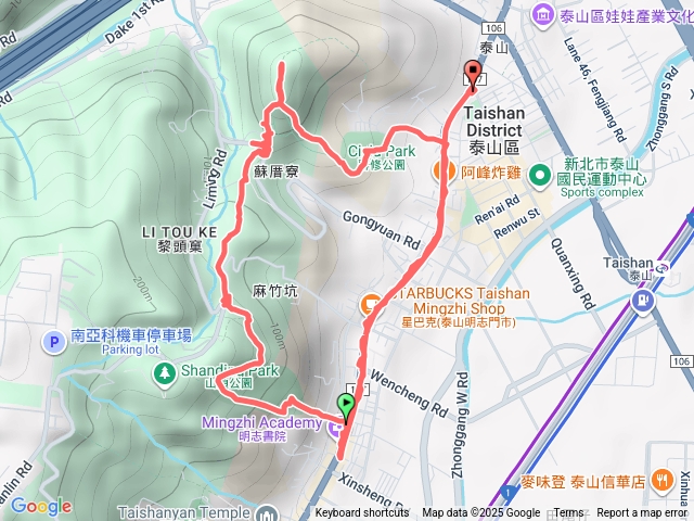 尖凍山，瓊子湖步道，義學步道，明冶書院O型縱走
