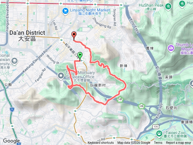 福州山、中埔山、土地公嶺、崇德街亂跑O型（麟光進，六張犁出）預覽圖