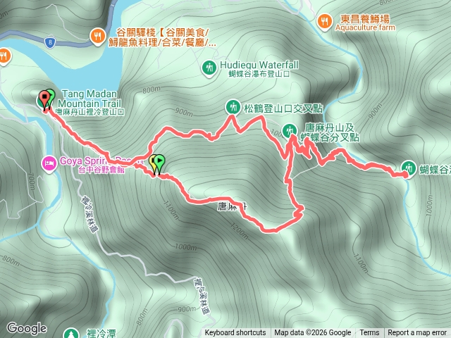 唐麻丹山-蝴蝶谷O型（裡冷來回）預覽圖