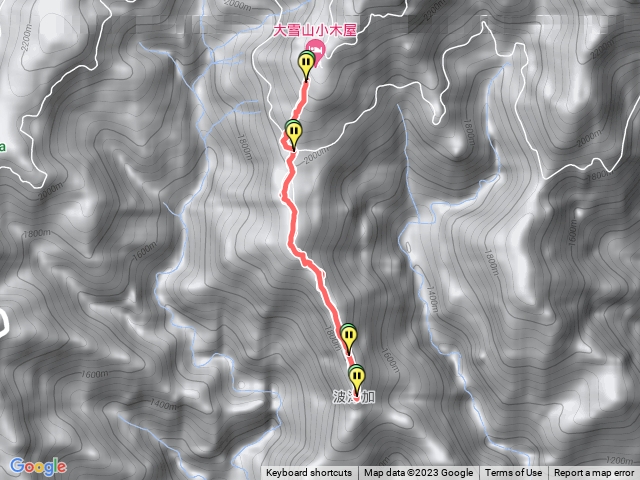 大雪山往波津加
