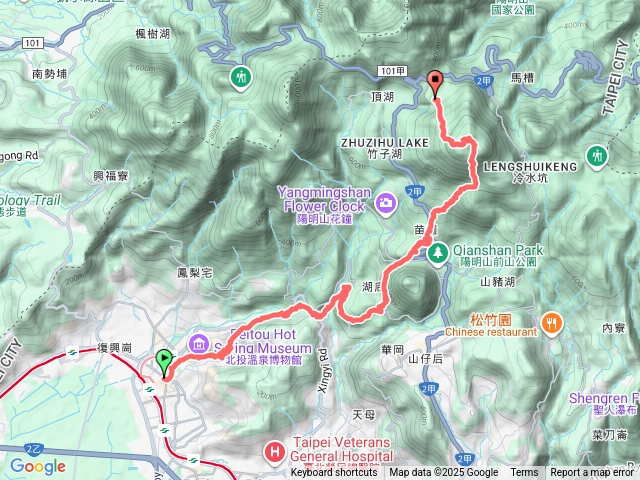 北投市區走橫古道接陽明山苗圃登山口(山徑路線)上七星山下小油坑預覽圖