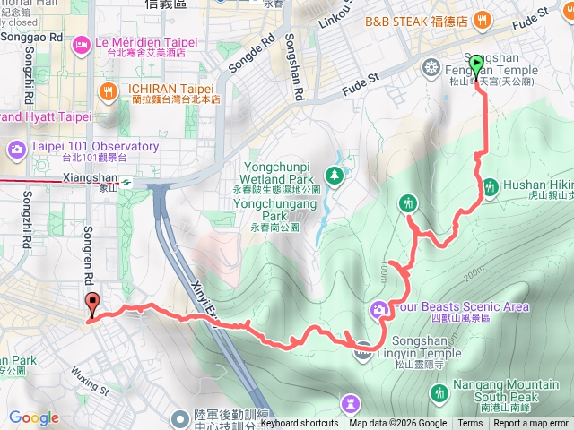 四獸山健行