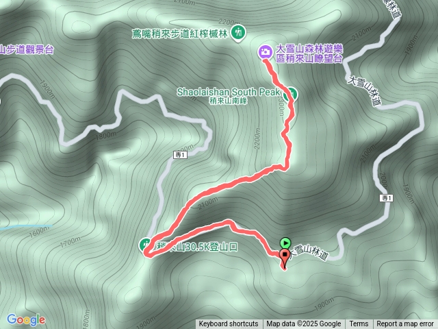 稍來山登山步道