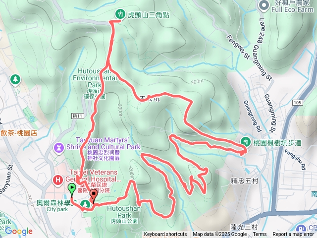 經國梅園-龜崙山三角點-虎頭山三角點-經國梅園