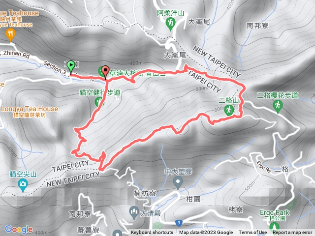 二格山，車停指南3段195號