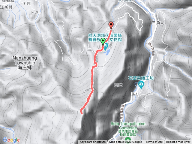 向天湖山原路往返