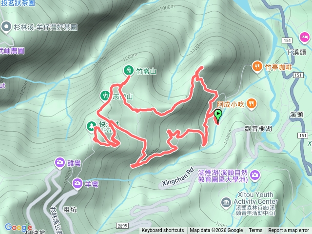 溪頭山竹崙山志騰山三山O型預覽圖