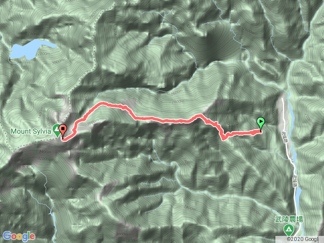 d1雪山登山口-七卡山莊-雪山東峰-369山莊  d2 369山莊-黑森林-雪山主峰-北稜角