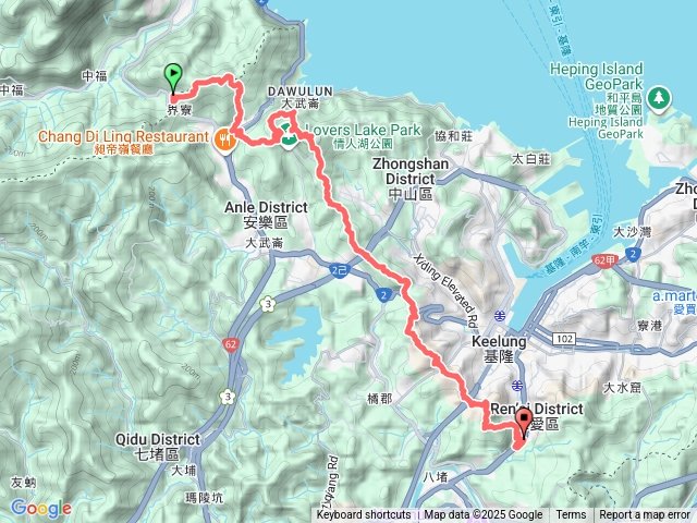 基隆天際線西段(環台北天際線5):瑪鍊山-情人湖-大武崙山-三角嶺頭山-定國山-紅龍山-獅球嶺山-南榮山預覽圖