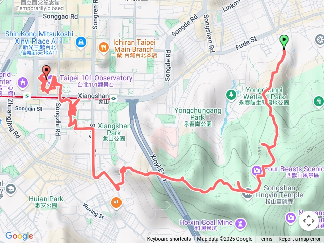 四獸山到101富錦樹
