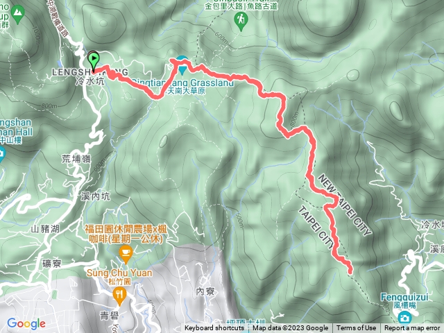 冷水坑至風櫃嘴來回差1.2km