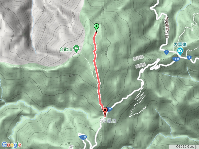 20181223_小溪營地-合歡北峰登山口(腰繞)