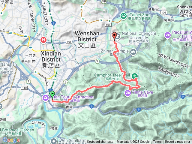 新店>小獅山>待老坑山>鵝角格山>貓空>政大