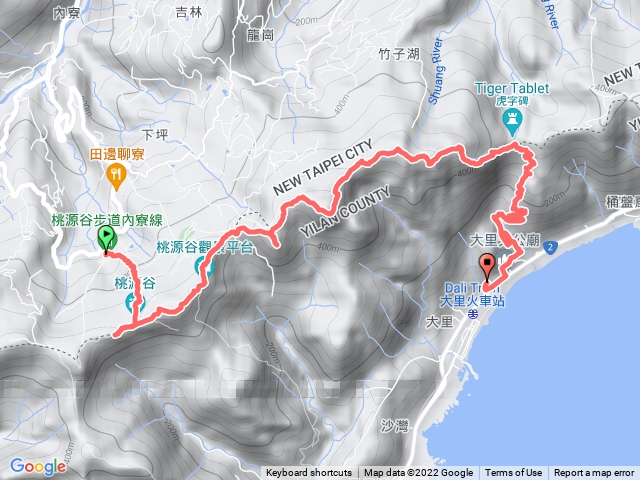 桃源谷、福德山、灣坑頭山、草嶺古道