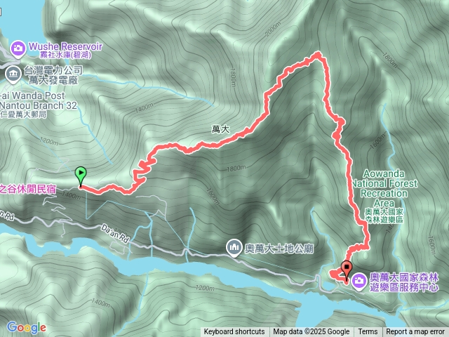 北萬大山下奧萬大森林遊樂區