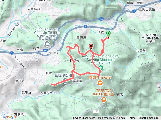 2024.11.24 龜山8連峰 關公嶺北峰-馬頭厝山-馬頭厝尖山-東嶺頂山-新潮嶺山-大棟尾山-大湖頂山-大棟山