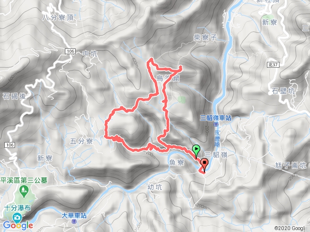 三貂嶺獅子嘴奇岩、烏塗窟山、瀑布群步道O型