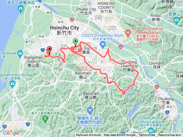 🔺新竹/竹市、寶山、竹東/五步哭山(3MC)➡️沙湖壢山(4)➡️尖山(3MC)➡️柴梳山(3-139)➡️十八尖山(3MC)➡️十八尖山東峰(3MC)➡️牛埔山(3-128）