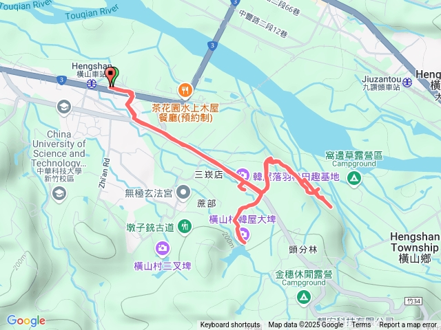 2025-02-04 新竹橫山賞油菜花─橫山車站→衡山街二段297巷→油菜花田→落羽松林→韓屋大埤→橫山車站