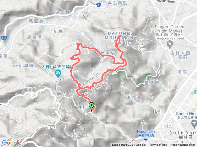 秋壇山、北天宮縱走三角埔O形
