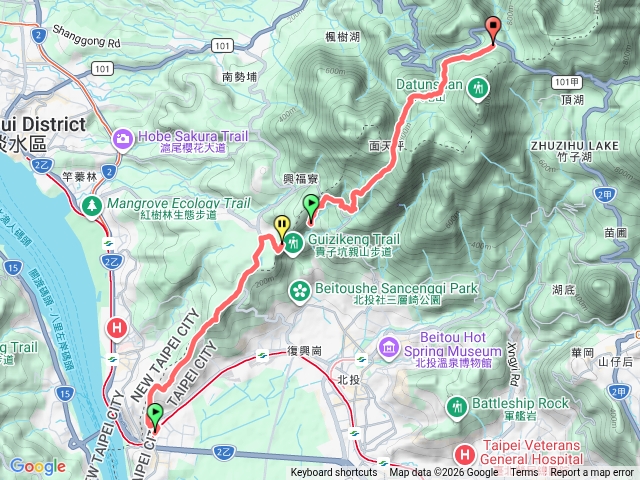 2026臺北大縱走臺北大縱走第一段：關渡至二子坪20260403130624
