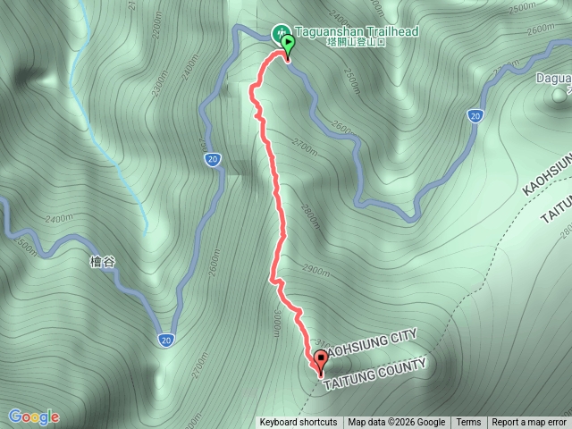 塔關山登山口到三角點(慢走含休)預覽圖