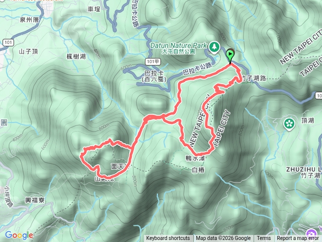 大屯山，二子坪，面天山，向天山