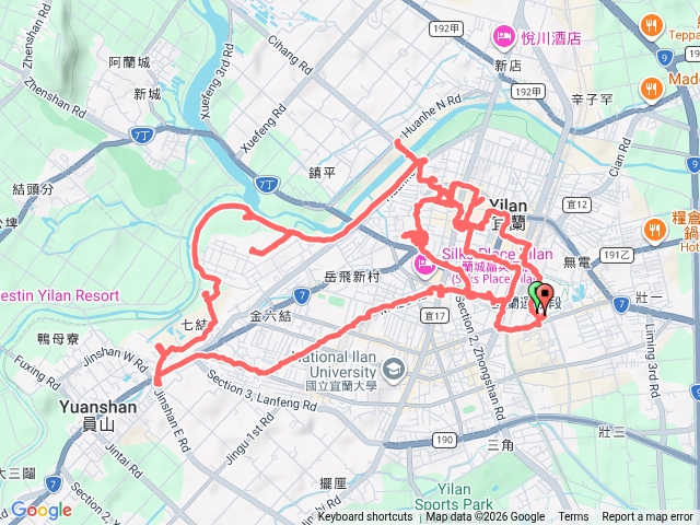 2026-03-19宜蘭轉運站東西南北城門新民堂昭應宮城隍宜蘭酒廠廟津梅棧道宜蘭機場宜蘭北機場建軍里機堡1思源機堡1-2圓山機堡1回宜蘭轉運站O行