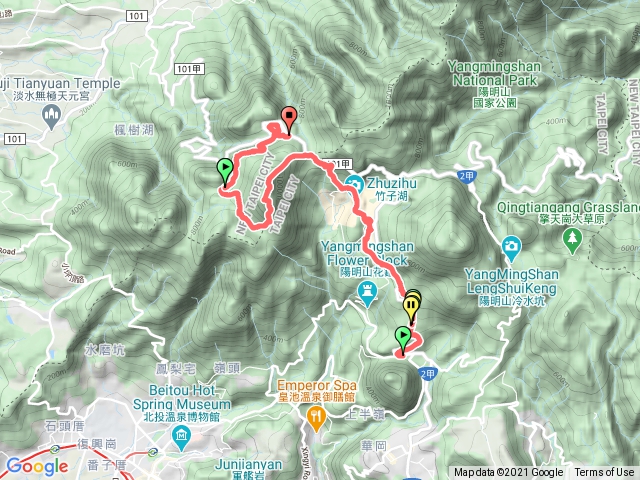 竹子湖-大屯山主峰-二子坪