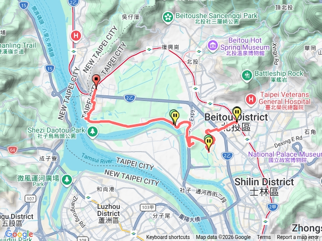 H23石牌捷運站=關渡捷運站