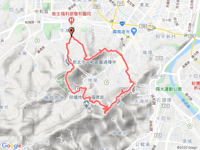 烘爐地登山步道o型 （305巷）