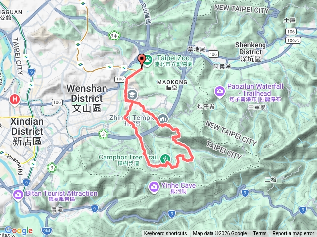 臺北大縱走第七段(捷運動物園站O型)預覽圖