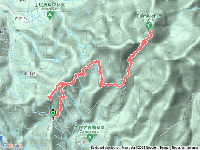 黑田山縱走白毛山（黑白縱走）