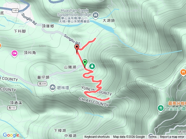 雲林古坑 山豬湖步道+情人步道部份路段預覽圖