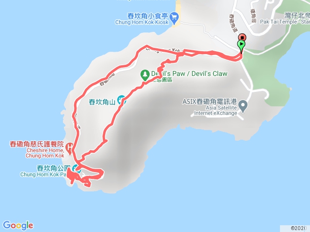 舂坎角山，魔爪石，狗頭石，探射燈台，張保仔洞 