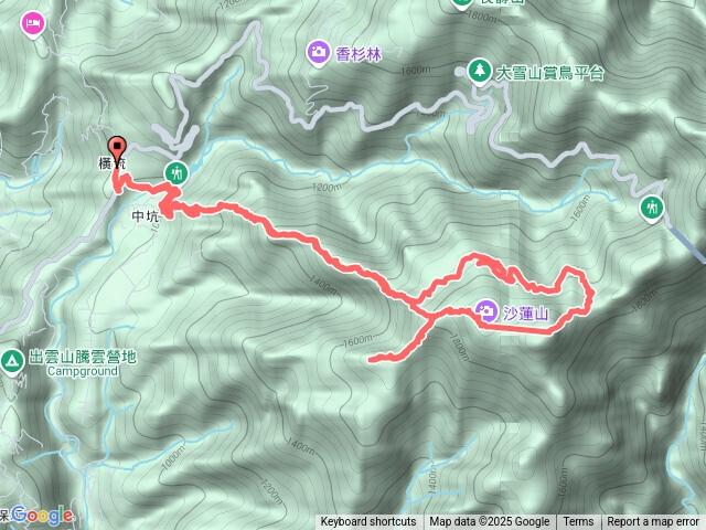 橫嶺山沙蓮山笛吹山