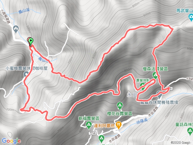 金華山慈惠堂>馬武督山>水田林道O型